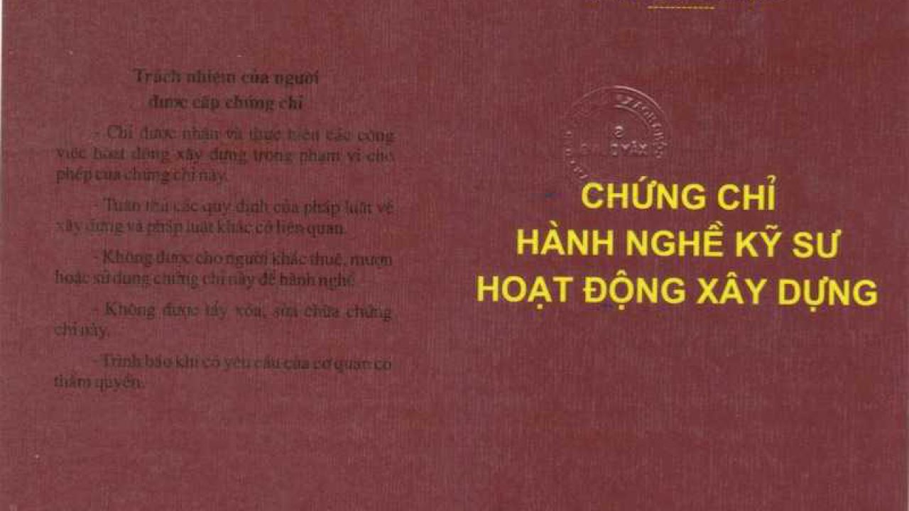 Thời hạn của chứng chỉ năng lực xây dựng